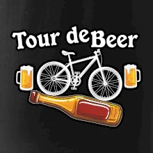Tour de beer - kolo - pivo a nápis na zádech