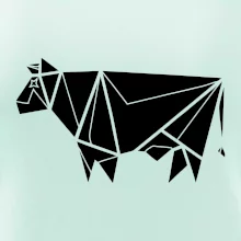 Origami kráva z boku