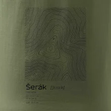 Šerák - vrstevnice v obdélníku