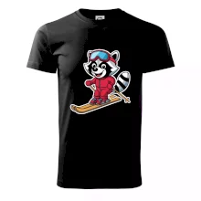 Mýval na lyžích - kreslený