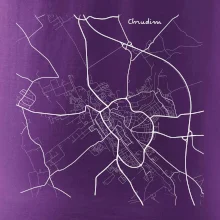 Černobílá mapa Chrudim