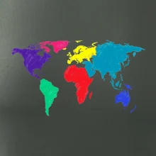 Světové kontinenty bez názvů - barevné