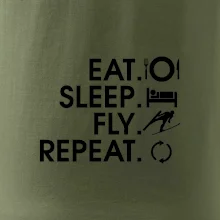 Eat sleep fly repeat - skoky na lyžích