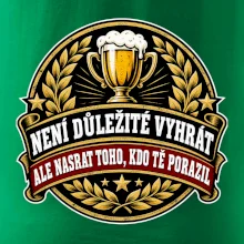 Není důležité vyhrát - pivní pohár a zlatý vavřín