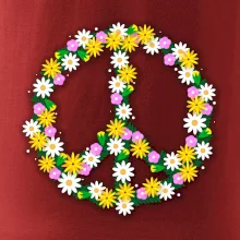 Peace symbol kopretiny