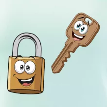 Parové triko - Zámek a klíč