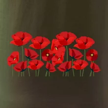 Vlčí mák v řadě