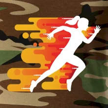 Běhání - oranžová žena