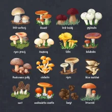 Atlas hub - triko s houbami