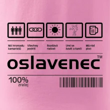 Čárový kód - Oslavenec