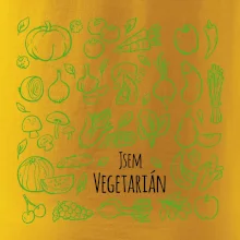 Jsem vegetarián - zelenina ve čtverci