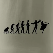 Evoluce tanec - muž a žena se sukní