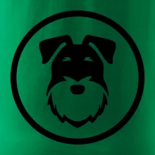 Knírač v kolečku na prsu