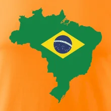 Brazílie vlajka v mapě
