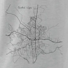 Česká Lípa - Mapa černobílá
