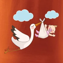 Čáp čekáme miminko - holka