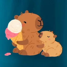 Kapybara se zmrzlinou