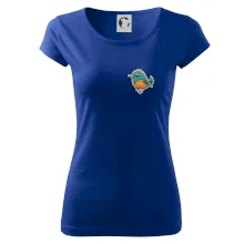 Ptáček kreslený na prsu