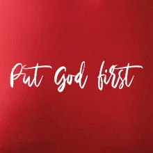 Put God first psací nápis Put God first psací nápis
