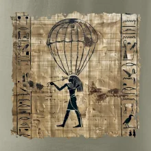 Egyptské hieroglyfy parašutista