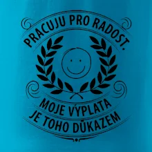 Pracuju pro radost. moje výplata je toho důkazem