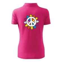 Peace symbol s kreslenou květinou