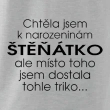 Chtěla jsem dostat k narozeninám štěňátko