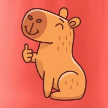 Kapybara s palcem nahoru