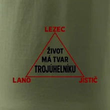 Lezec lano jistič životní trojúhelník