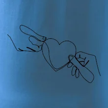 Dvě ruce a srdce jedním tahem