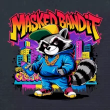Mýval - masked bandit grafitti