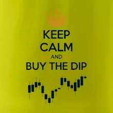 Keep Calm and Buy the Dip - koruna  a graf Keep Calm and Buy the Dip - koruna  a graf