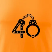 Narozeninové tričko pro policajta - pouta 40