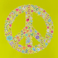 Peace symbol lístečky