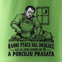 Řezník vzhůru od tří a porcuju prasata