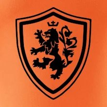 Český lev erb na prsu a na zádech