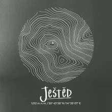 Ještěd - vrstevnice v kruhu