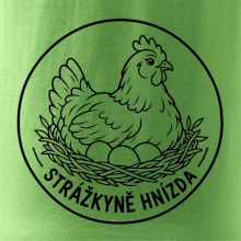 Strážkyně hnízda slepice v emblému