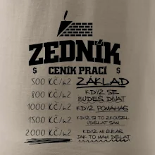 Ceník zedníka - cena za metr