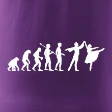 Evoluce tanec - muž a žena se sukní