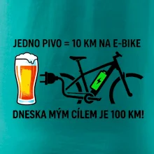 Jedno pivo = 10 km na E-bike. Dneska mým cílem je 100 km!