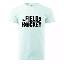 Field hockey míček a nápis