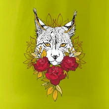 Rys s červenými růžemi  (Pecka design)