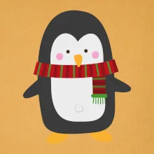 Tučňák se šálou