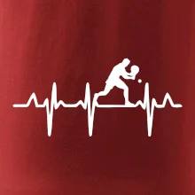 EKG stolní tenista stojící