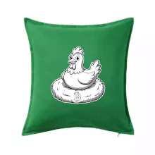 Kuře sedící na bitcoinovém hnízdě