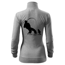 Rybář tahající rybu