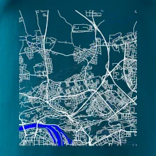 Praha 18200 - Mapa s vodními toky