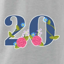 Květinové číslo kreslené - 20