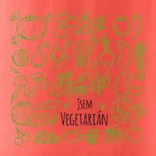 Jsem vegetarián - zelenina ve čtverci